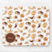 Cute Waterverf Dogs Illustrated Pattern Muismat (Voorkant)