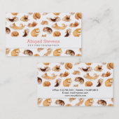 Cute Waterverf Dogs Illustrated Pattern Visitekaartje (Voorkant / Achterkant)