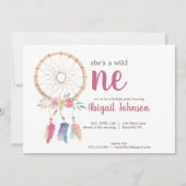 Cute Waterverf Drocatcher First Birthday Kaart (Voorkant)