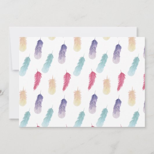 Cute Waterverf Drocatcher First Birthday Kaart (Achterkant)