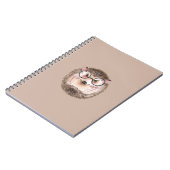 Cute waterverf Egel in glazen Notitieboek (Linkerzijde)