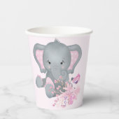 Cute waterverf Elephant baby Papieren Bekers (Voorkant)