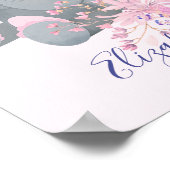 Cute waterverf Elephant baby Poster (Hoek)