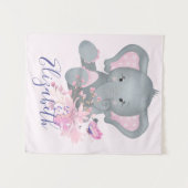 Cute waterverf Elephant baby Wandkleed (Voorkant (horizontaal))