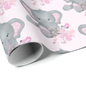 Cute waterverf Elephant Cadeaupapier (Rol Hoek)