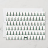 Cute Waterverf Evergreen kerstbomen Foto Feestdagenkaart (Achterkant)