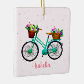 Cute Waterverf fiets Keramisch Ornament (Rechts)