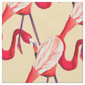 Cute waterverf flamingo funky modern stof (Close Up)