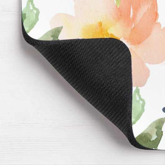 Cute Waterverf Floral Pattern Muismat (Hoek)