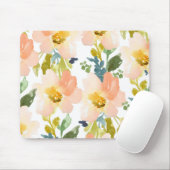 Cute Waterverf Floral Pattern Muismat (Met muis)