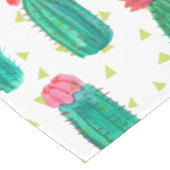 Cute Waterverf Flowering Cactus Pattern Korte Tafelloper (Hoek)