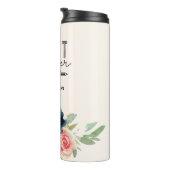 Cute Waterverf Flowers Best Teacher Ever Thermosbeker (Geroteerd rechts)