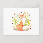 Cute Waterverf Fox Animal Briefkaart (Voorkant)