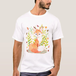 Cute Waterverf Fox Animal T-shirt