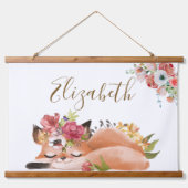 Cute waterverf fox baby hangend wandkleed (Voorkant)