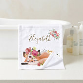 Cute waterverf fox baby washandje
