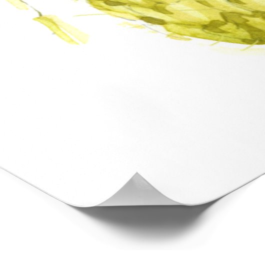 Cute Waterverf Fox die Afbeeldingen gebruikt Poster (Hoek)