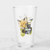 Cute Waterverf Fox die Afbeeldingen inneemt Glas (Achterkant)
