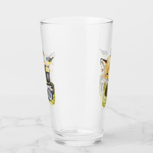 Cute Waterverf Fox die Afbeeldingen inneemt Glas (Rechts)