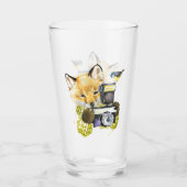 Cute Waterverf Fox die Afbeeldingen inneemt Glas (Voorkant)