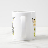 Cute Waterverf Fox die Afbeeldingen inneemt Grote Koffiekop (Achterkant)