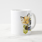 Cute Waterverf Fox die Afbeeldingen inneemt Grote Koffiekop (Voorkant rechts)