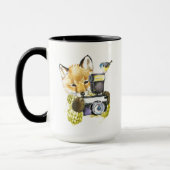 Cute Waterverf Fox die Afbeeldingen inneemt Mok (Links)