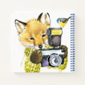 Cute Waterverf Fox die Afbeeldingen inneemt Notitieboek (Achterkant)