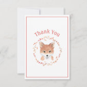 Cute Waterverf Fox Simple Bedankt (Voorkant)