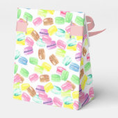 Cute Waterverf Frans Macaroon Patroon Bedankdoosjes (Achterkant)