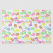Cute Waterverf French Macaroon | Macaron Pattern Tissuepapier (Voorkant)