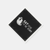 Cute Waterverf Ghost Eat Drink Scary Halloween Servet (Hoek)