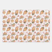 Cute Waterverf Gingerbrood House White Kerstmis Inpakpapier Vel (Voorkant 3)