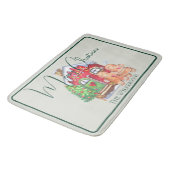 Cute Waterverf Gingerbrood Mensen in het zakje Badmat (Gekanteld)