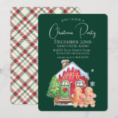 Cute Waterverf Gingerbrood Mensen op groen Kaart (Voorkant / Achterkant)