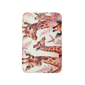 Cute Waterverf Giraffe Badmat (Voorkant Verticaal)