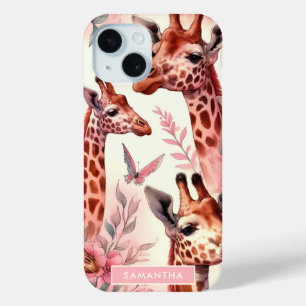 Cute Waterverf Giraffe iPhone 15 Case
