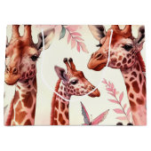 Cute Waterverf Giraffe Groot Cadeauzakje (Voorkant)
