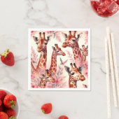 Cute Waterverf Giraffe Servet (Insitu)