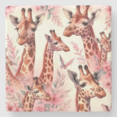 Cute Waterverf Giraffe Stenen Onderzetter (Voorkant)
