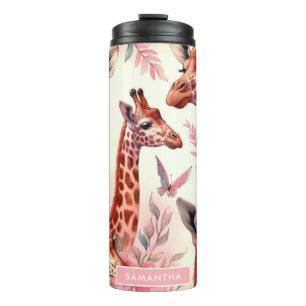 Cute Waterverf Giraffe Thermosbeker