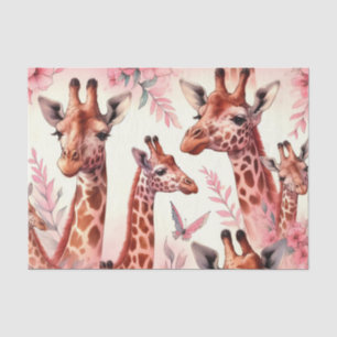 Cute Waterverf Giraffe Tissuepapier