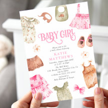 Cute Waterverf Girl Clothes GIRL Baby shower