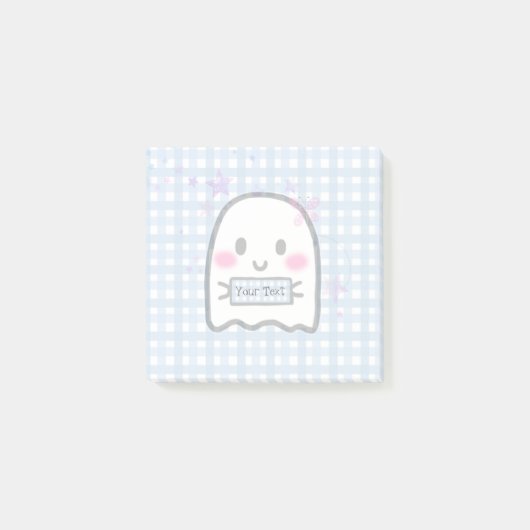 Cute Waterverf Girly Ghost Name Notes (Voorkant)