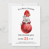 Cute Waterverf Gnomen Little Kerstparty IV Kaart (Voorkant)