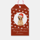 Cute waterverf Golden retreiver Cadeaulabel (Voorkant)