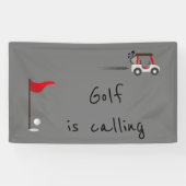 Cute Waterverf Golf Fun Golf roept citaat op Spandoek (Horizontaal)
