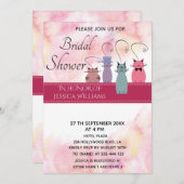 Cute waterverf grappig kleurrijke katten kaart (Voorkant / Achterkant)