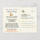 Cute Waterverf Halloween Baby shower Party Briefkaart (Achterkant)