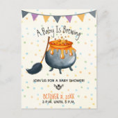 Cute Waterverf Halloween Baby shower Party Briefkaart (Voorkant)